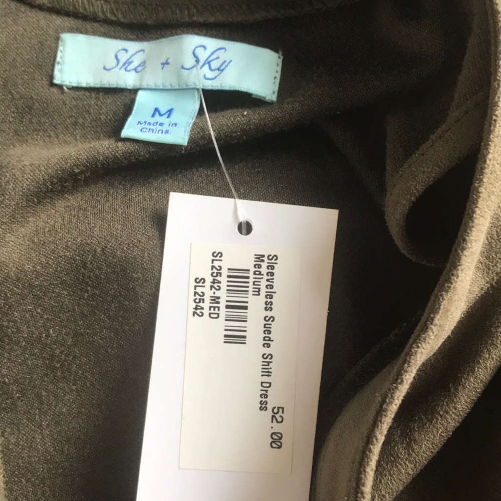Suede Shift Dress NWT - Picture 6 of 6